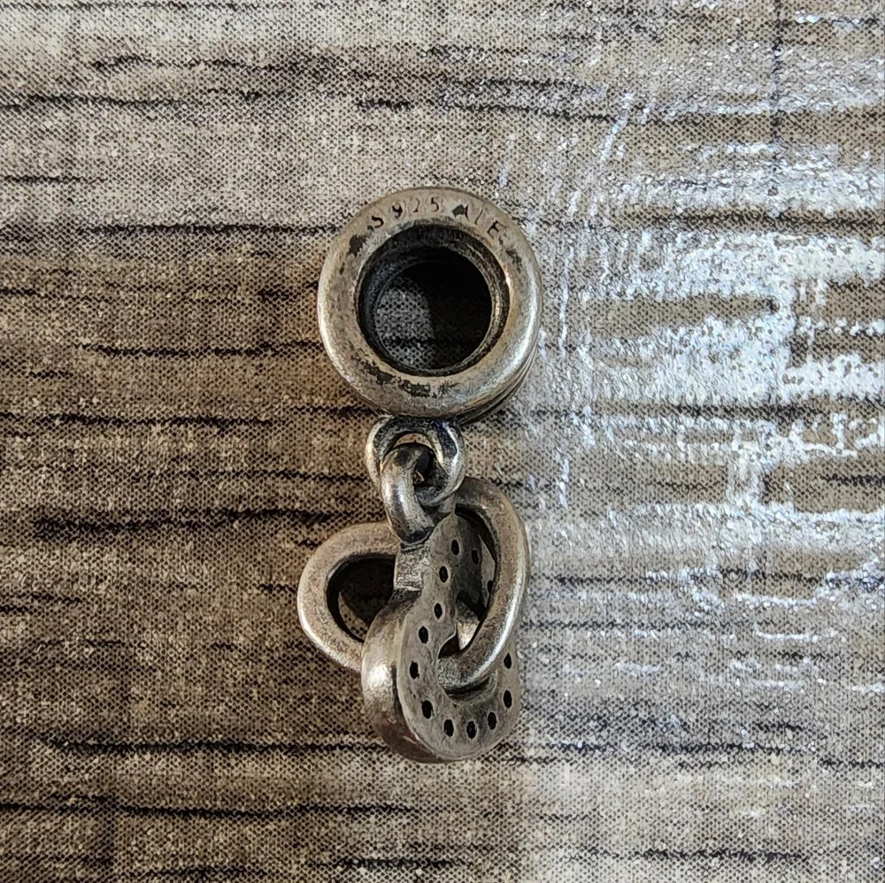 Pandora Interlocking Hearts Dangle Charm - Picture 6 of 7
